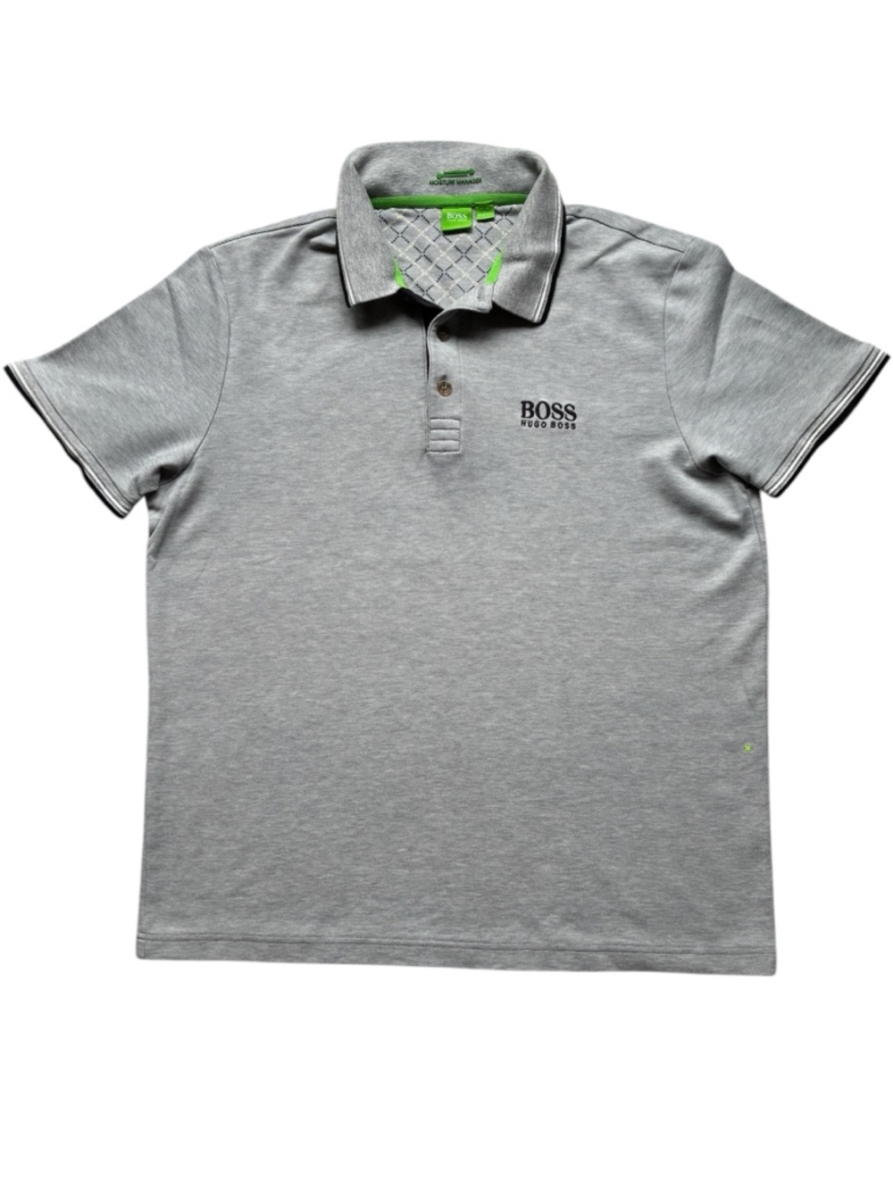 Hugo BOSS Men's Gray Short Sleeve Polo Shirt Size XL